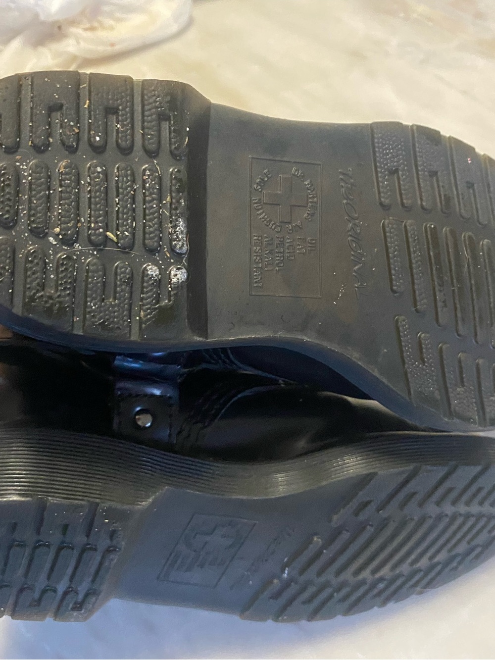 Dr. Martens 1460 Harness Black Leather Combat Boots Buckle Detail UK 3 US L 5 - Picture 7 of 10